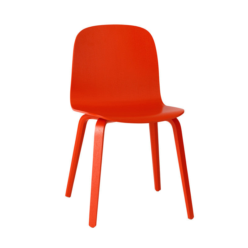 Muuto Visu Chair Wood Base Red